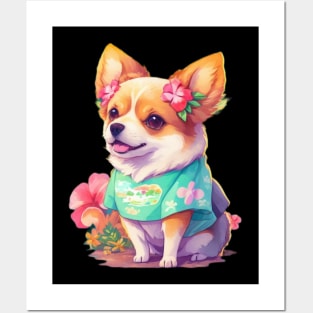 Dog Hawaiian Posters and Art